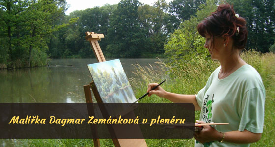 Malířka Dagmar Zemánková v plenéru - Dagmar Zemánková
